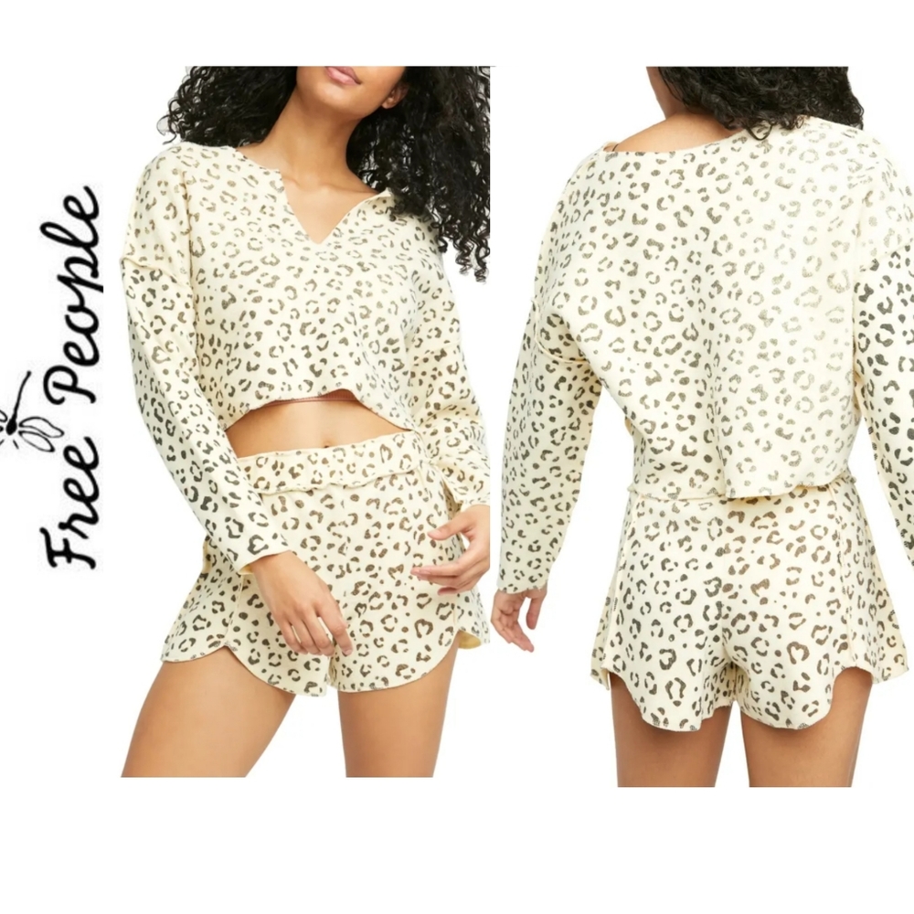NEW FREE PEOPLE- Rain Check Short Pajama SET